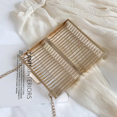 TTOU Women's Evening Bag Shoulder Metal Hollow Clutch Cage