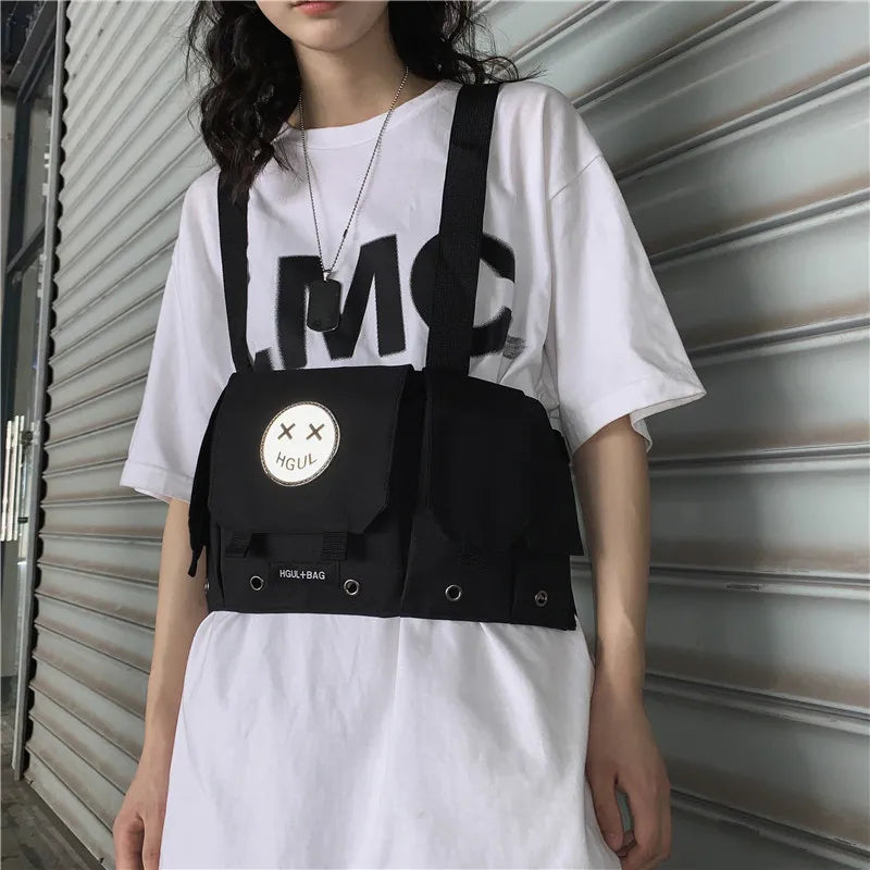 Tactical Chest Bag for Men Motorcycle Function Chest Rig Bag for Women