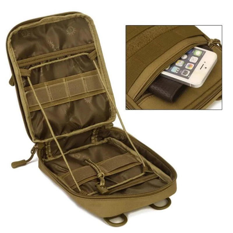 Nylon Tactical Waist Bag 6in Mobile Phone Military Molle Shoulder Bag