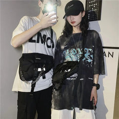 Retro Style Tactical Shoulder Bag with Chain for Women