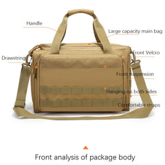 600D Waterproof Gun Shooting Range Bag Khaki Tool Bag Camping