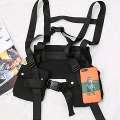 Tactical Vest Streetwear Bag Men Hip Hop Chest Rig Bag Adjustable