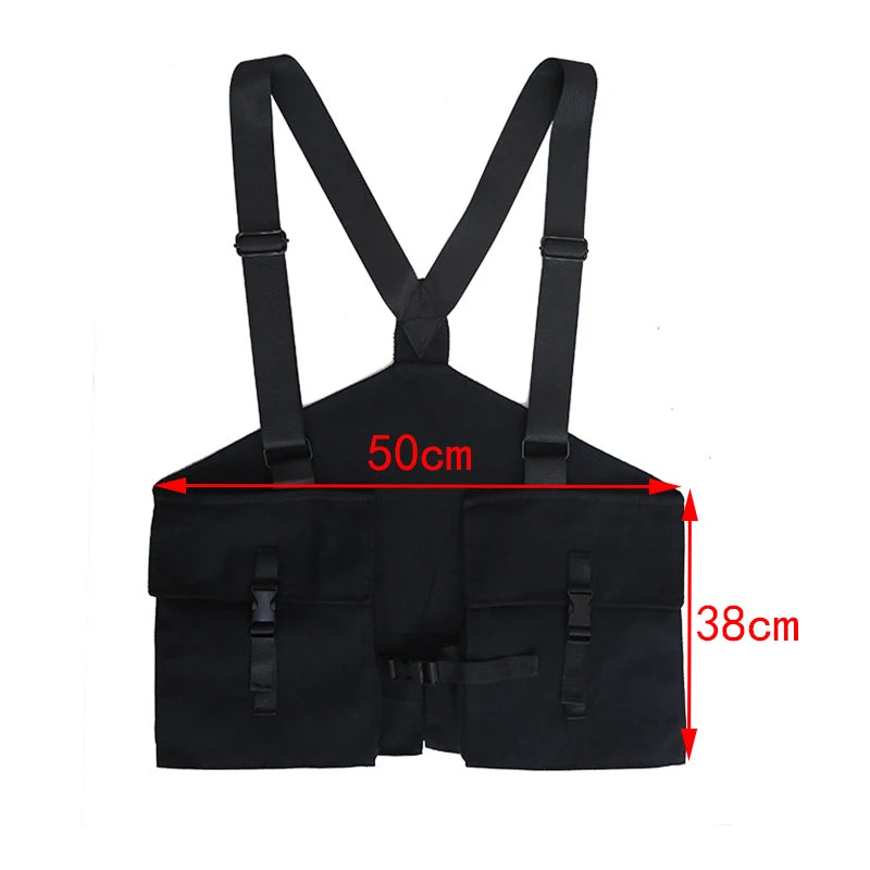 Tactical Vest Streetwear Bag Women Hip Hop Chest Rig Waist Bag HW712