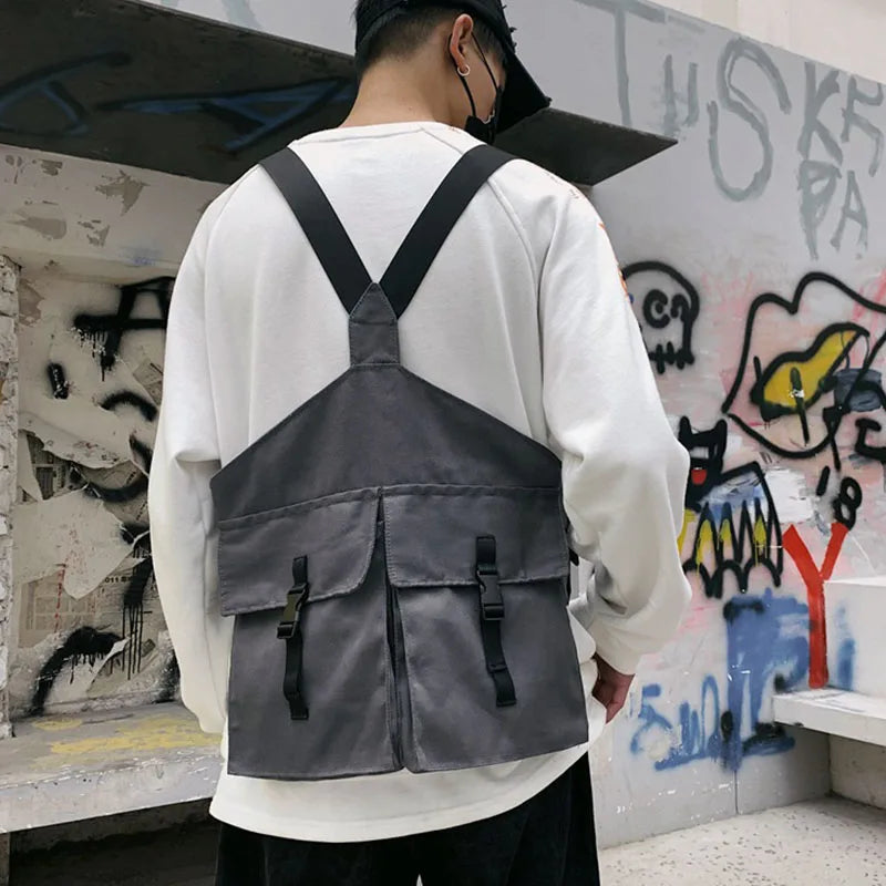 Tactical Vest Streetwear Bag Women Hip Hop Chest Rig Waist Bag HW712