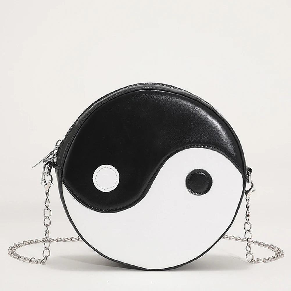 Tai Chi Shoulder Messenger Bag Circular Chain Crossbody Bag