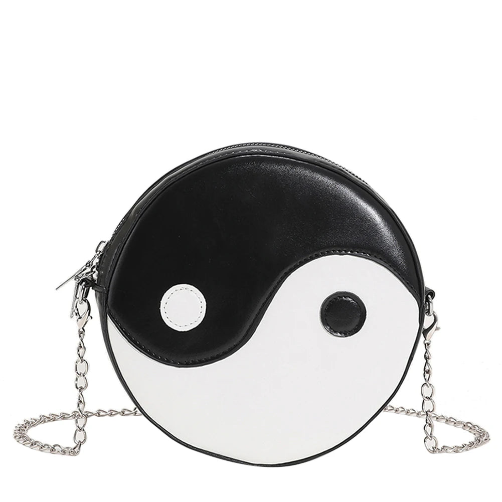 Tai Chi Shoulder Messenger Bag Circular Chain Crossbody Bag