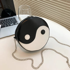 Tai Chi Shoulder Messenger Bag Circular Chain Crossbody Bag