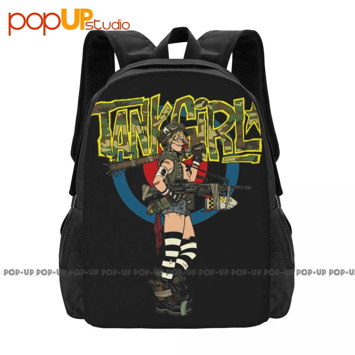 Tank Girl Comic Spades Bomb Feminist Backpack Vintage Shoe Bag