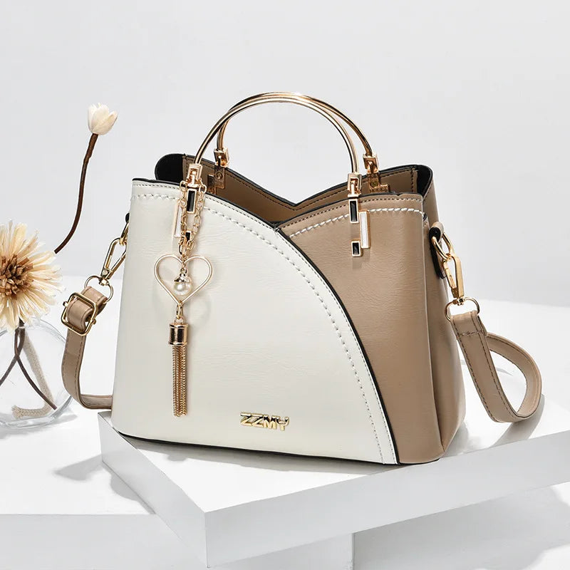 Tassel Bucket Crossbody Bags Leather Handbags for Women