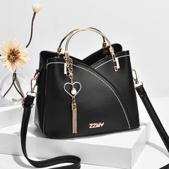Tassel Bucket Crossbody Bags Leather Handbags for Women