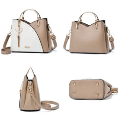 Tassel Bucket Crossbody Bags Leather Handbags for Women
