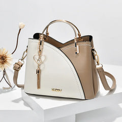Tassel Bucket Crossbody Bags Leather Handbags for Women