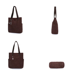 Large Capacity Women Tote Bag Solid Women's Handbag