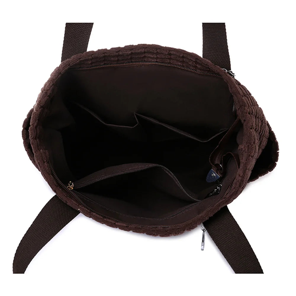 Large Capacity Women Tote Bag Solid Women's Handbag
