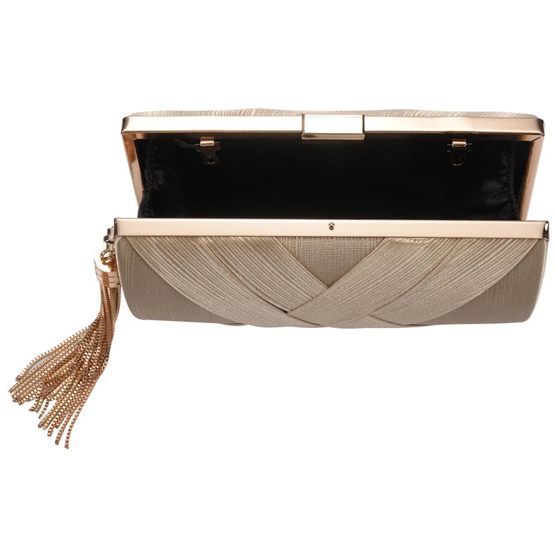 Tassel Clutch Bag for Party Wedding Evening, Phone Purse