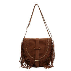 Punk Style Suede Crossbody Bag for Women Winter Travel Handbag