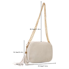 Chain Crossbody Bag Zipper Satchels Shoulder Bag