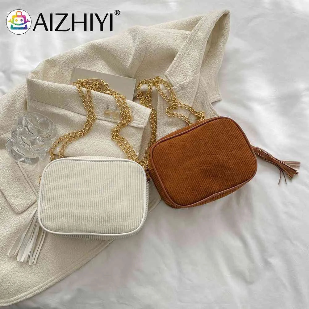 Tassel Crossbody Bag Chain Female Casual Zipper Portable for Weekend Vacation