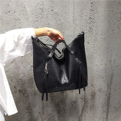 Tassel Women Handbag Chain Shoulder Bag PU Leather Crossbody Bags Totes