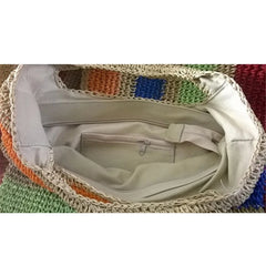 Tasselled Colorful Straw Bag Women Crochet Summer Beach Bag