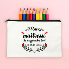 French Print Storage Bags Pencil Case Large Purses Travel Wash Pouch