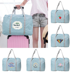 Teacher Travel Bag Nylon Foldable Luggage Waterproof Accessories