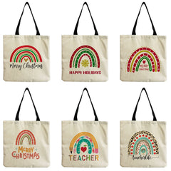 Teacher's Printed Tote Bag High Capacity Eco Friendly Women Shoulder Bag