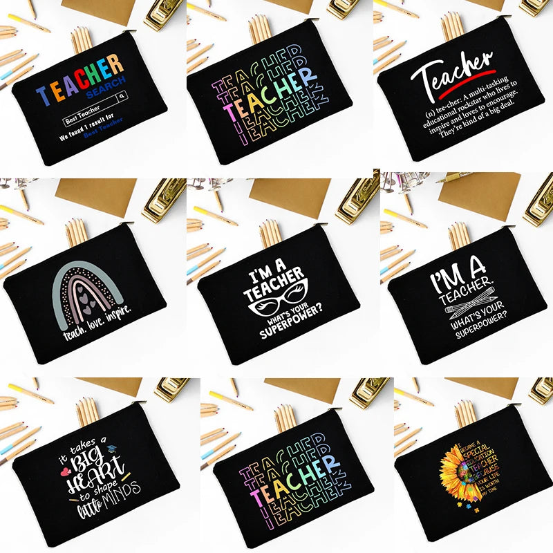 Teachers' Gift Makeup Bag Teacher Survival Kit Pencil Pouch