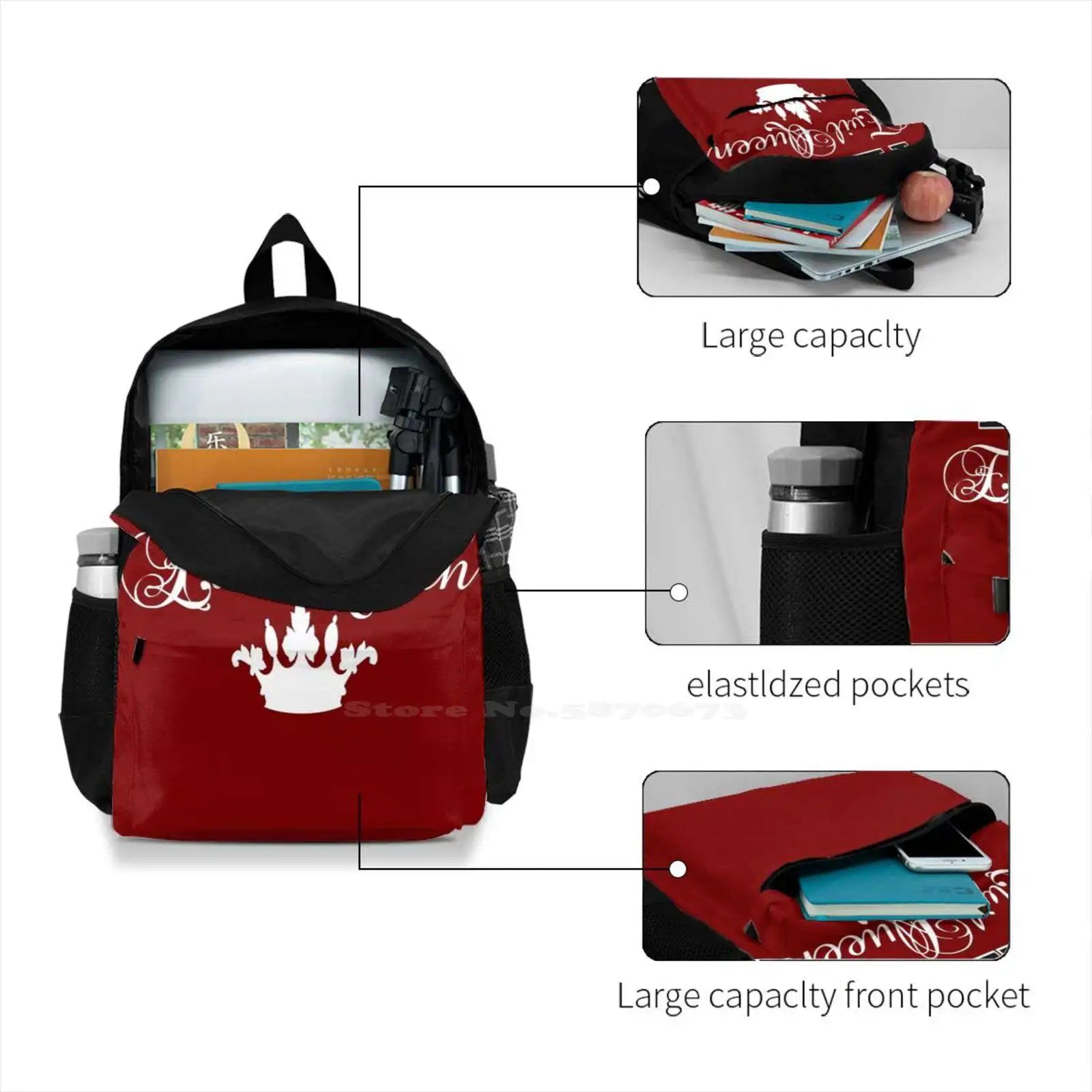 Evil Queen School Bags For Teenage Girls Laptop Travel Bags Once Upon A Time