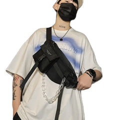 Reflective Crossbody Bag Hip Hop Tactical Chest Waist Harajuku Fanny Pack