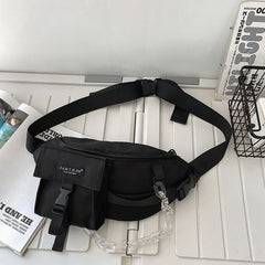 Reflective Crossbody Bag Hip Hop Tactical Chest Waist Harajuku Fanny Pack