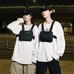 Reflective Tactical Vest Chest Bag Streetwear Hip Hop Crossbody Pack