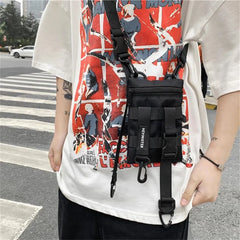 Techwear Sling Crossbody Bag Japanese Style Hip Hop Tactical Mini Chest