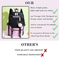 Girls' Backpack For School College Student Daypack Bookbag A4K8