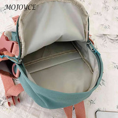 Teen Girls Cartoon School Backpack Large Capacity Travel Rucksack Nylon Knapsack