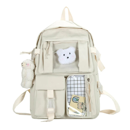 Anti-Theft Backpack for Teenage Girls with Multi-Pocket Design