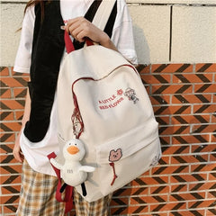 Teenager Girl Backpack Schoolbag Mochila Impermeable Canvas Bags