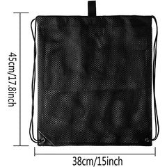 Teen Mesh Gym Sack Drawstring Backpack Soccer Ball Bag