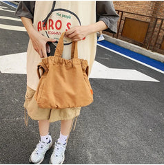 Y2K Teen Canvas Hobo Shoulder Bag Medium Size Pouch