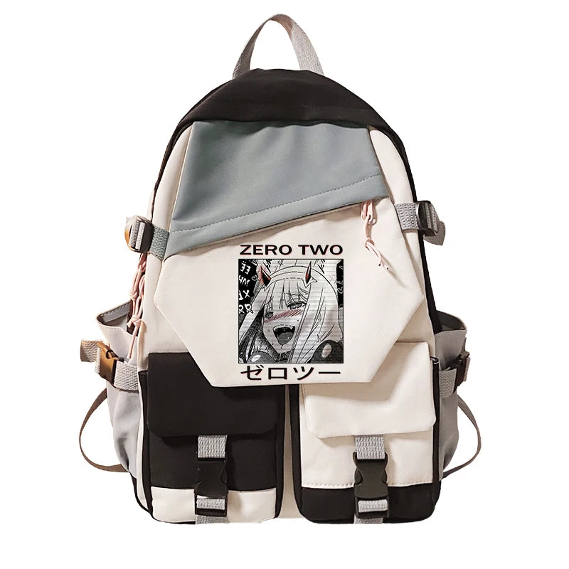 anime laptop canvas backpack Canvas School Bag DARLING In The FRANXX Anime Schoolbag