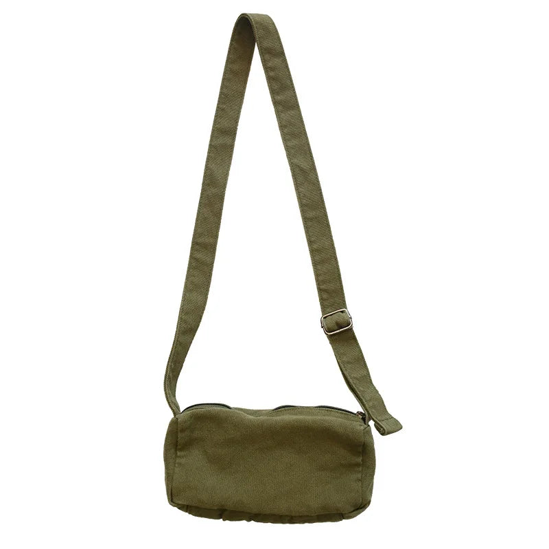 Teenager Canvas Shoulder Bag Girls Handbag Crossbody Travel Sling Messenger