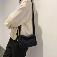 Teenager Canvas Shoulder Bag Girls Handbag Crossbody Travel Sling Messenger