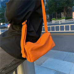 Teenager Canvas Shoulder Bag Girls Handbag Crossbody Travel Sling Messenger