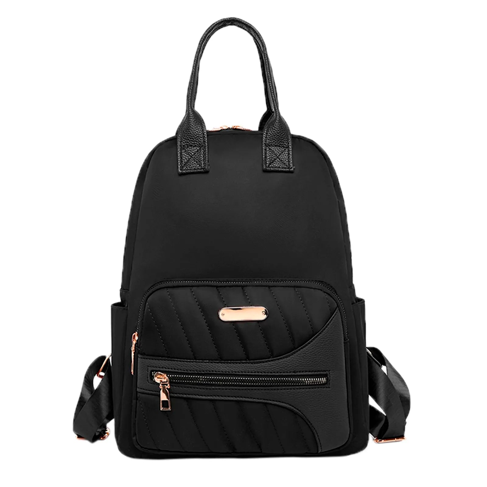 Waterproof Pu Leather Women Bag Ladies Zipper Backpack