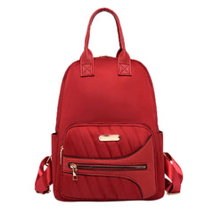 Waterproof Pu Leather Women Bag Ladies Zipper Backpack