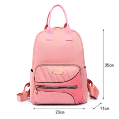 Waterproof Pu Leather Women Bag Ladies Zipper Backpack