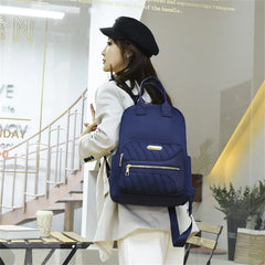 Waterproof Pu Leather Women Bag Ladies Zipper Backpack