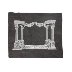 Tefillin Bag Linen with House Embroidery - Jewish Gift