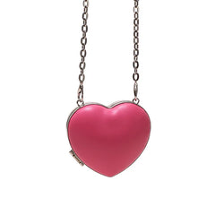 Heart Shape Mini Shoulder Bag PU Leather Women's Gift Chain Crossbody Bag