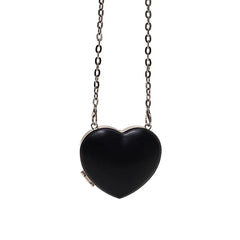 Heart Shape Mini Shoulder Bag PU Leather Women's Gift Chain Crossbody Bag